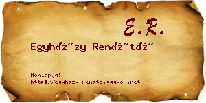 Egyházy Renátó névjegykártya
