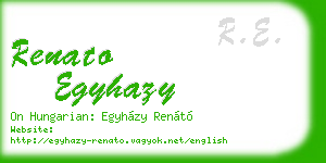 renato egyhazy business card