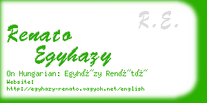 renato egyhazy business card